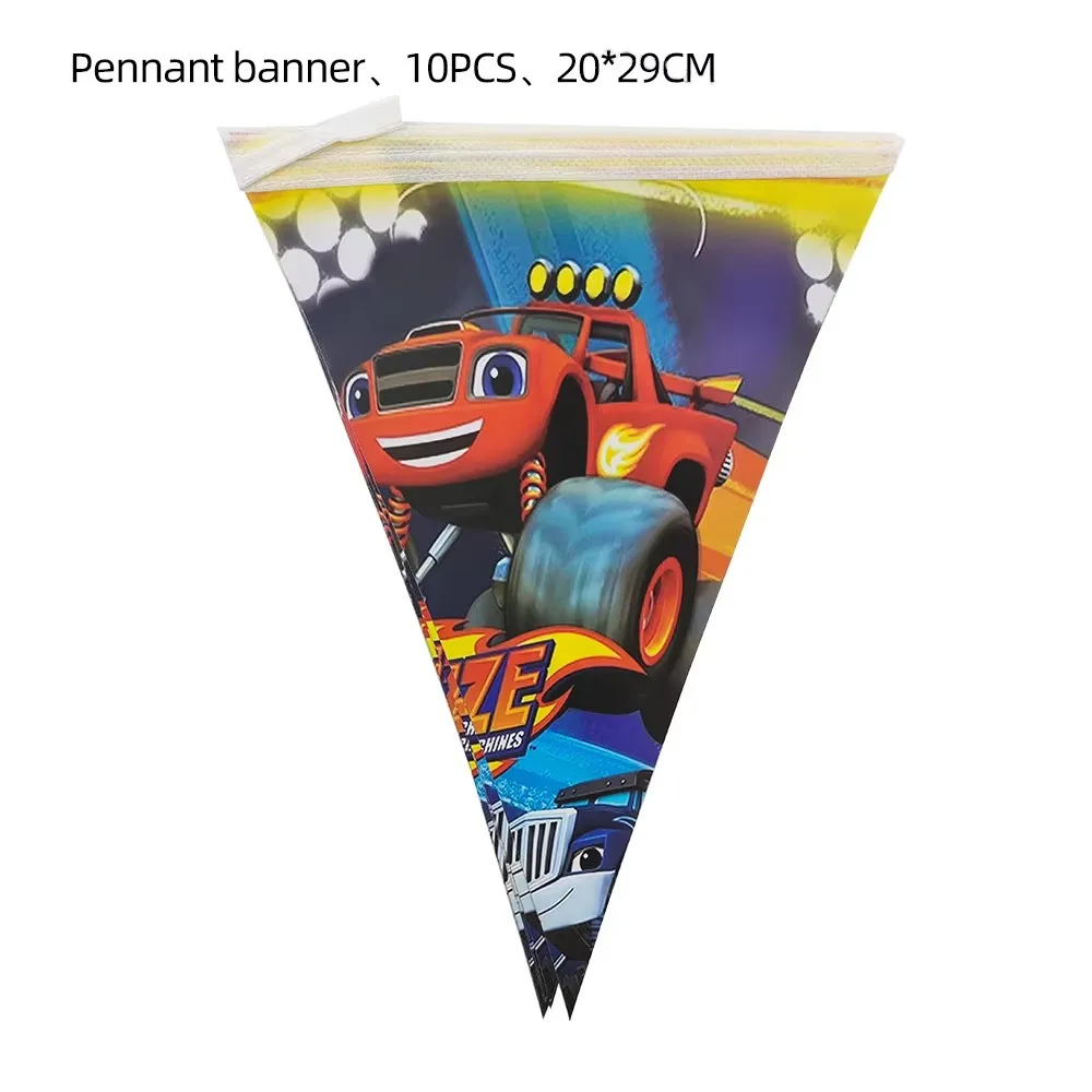 Blaze Monster Birthday Party Decoration Machines Race Car Tableware Tablecloth Plate Cup Gift Bag Napkin Party Favors Supplies