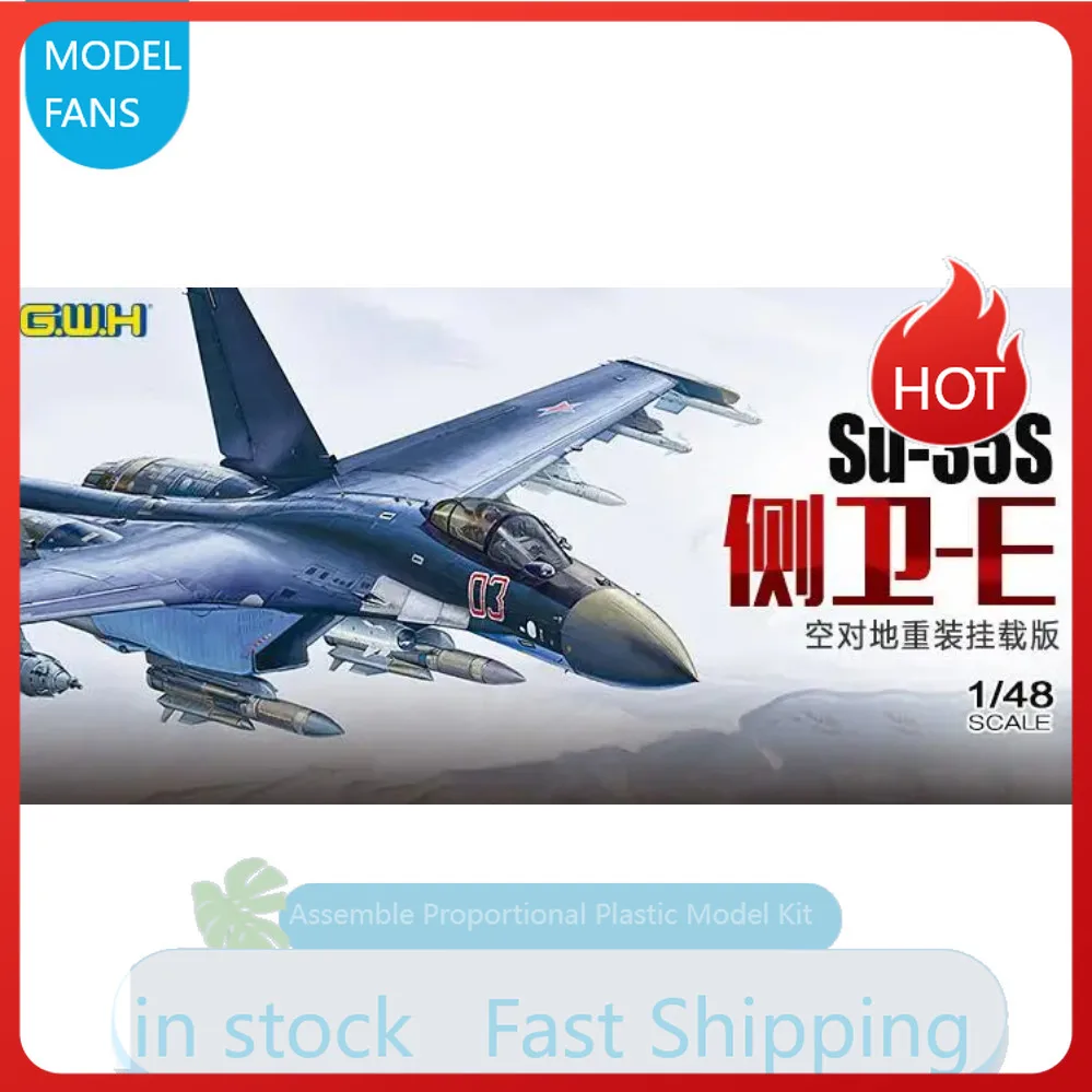 Su-35S “FLAMLER-E” MULTIROLE FIGHTER AIR TO SURFACE G.W.H Assemble Proportional Kit L4823 Attack Aircraft Model Scale 1:48
