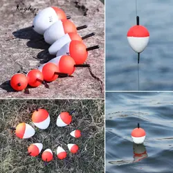 EVA Fishing Night galleggianti Light Stick Foam Plastic Bobber 1-30g pesca in mare rosso e bianco che colpisce galleggianti accessorio per la pesca 5 pezzi