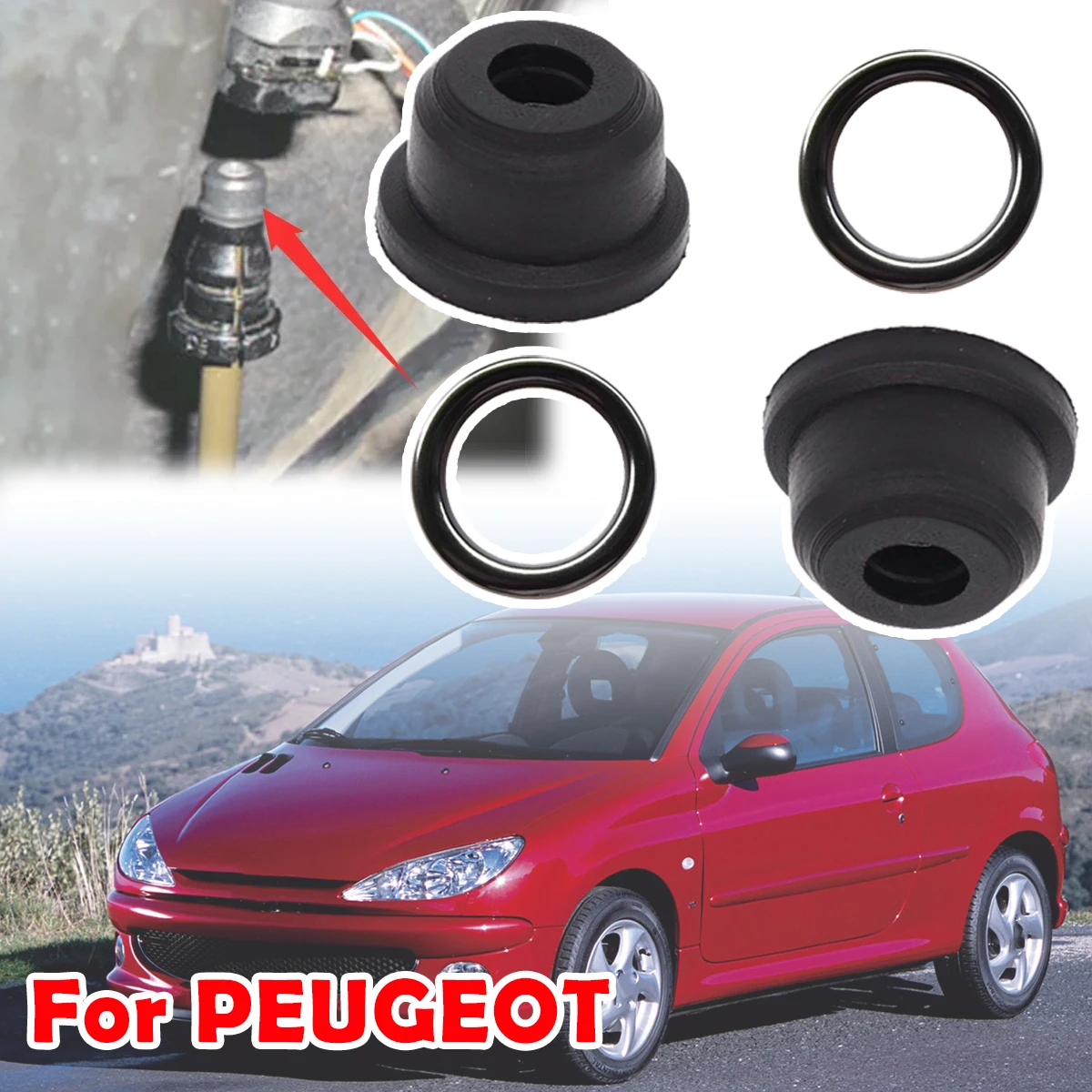 

2 set For Peugeot 1007 206 607 807 Clutch Slave Master Cylinder Pipe Seal Repair Set Car Accessories 1K0798741 02F141143A 215615