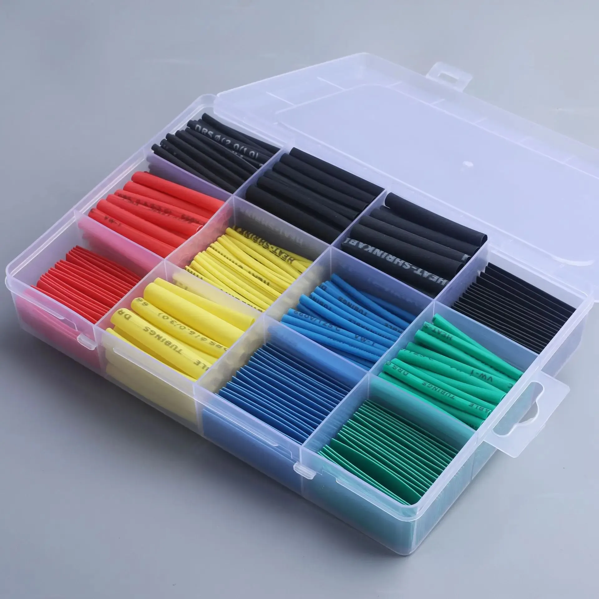 850pcs Environmentally Friendly Heat Shrink Tubing Boxed 2:1 Heat Shrink Tubing Set Boxed Color Heat Shrink Tubing Combination