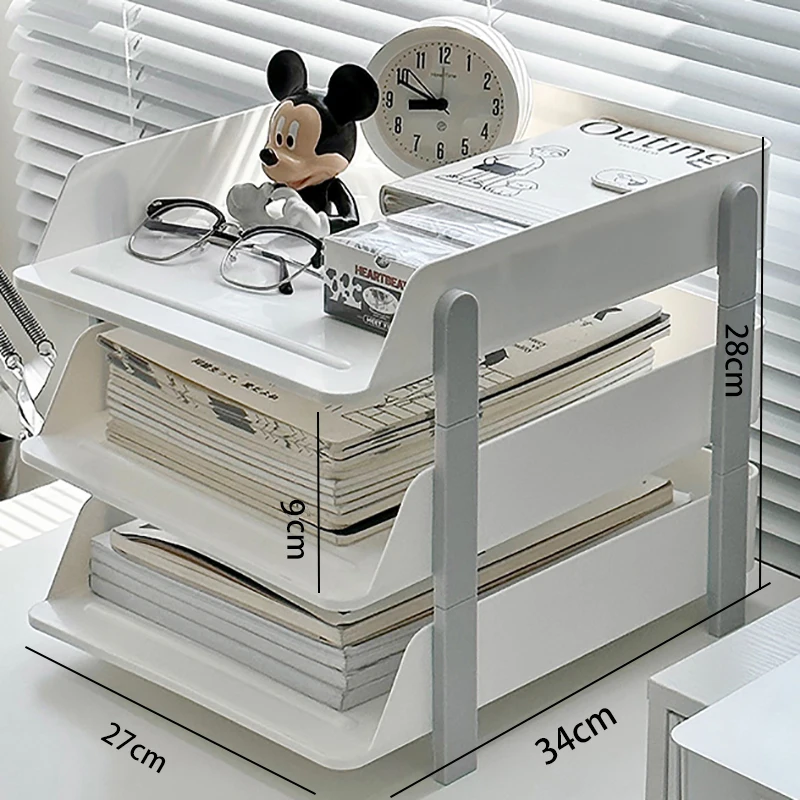 

Desktop file storage rack office data multi-layered file shelf Large Capacity Stationery Holder Organizer Sundries Container