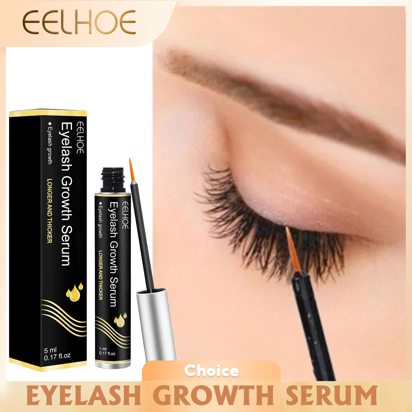 Eelhoe Serum do rzęs Bezszwowy i wyszczuplający tusz do rzęs Naturalny piękny tusz do rzęs Nawilżający tusz do rzęs Czarny i podkręcony tusz do brwi
