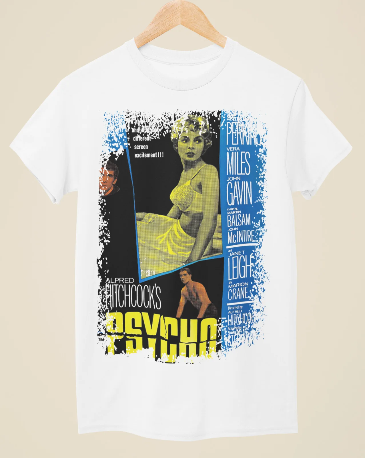 

Psycho - Movie Poster Inspired Unisex White T-Shirt