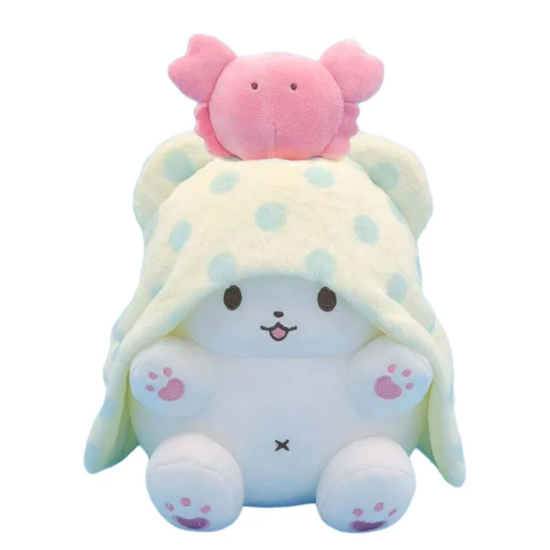 かわいい Marumofubiyori 毛布クマぬいぐるみおもちゃキティメロディーぬいぐるみ枕おもちゃぬいぐるみペンダントギフト女の子のための