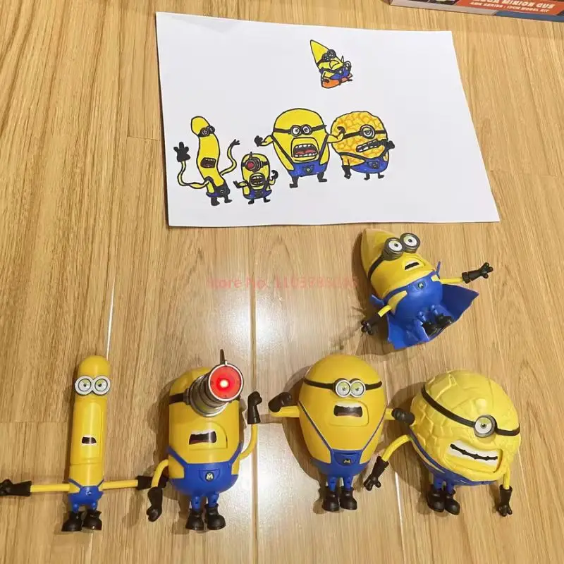 Hot Sale New original Genuine Despicable Me 4 - AMK Series Mega Minion MEL JERRY DAVE GUS TIM Model Kit Toy Kid Birthday Toy Gif