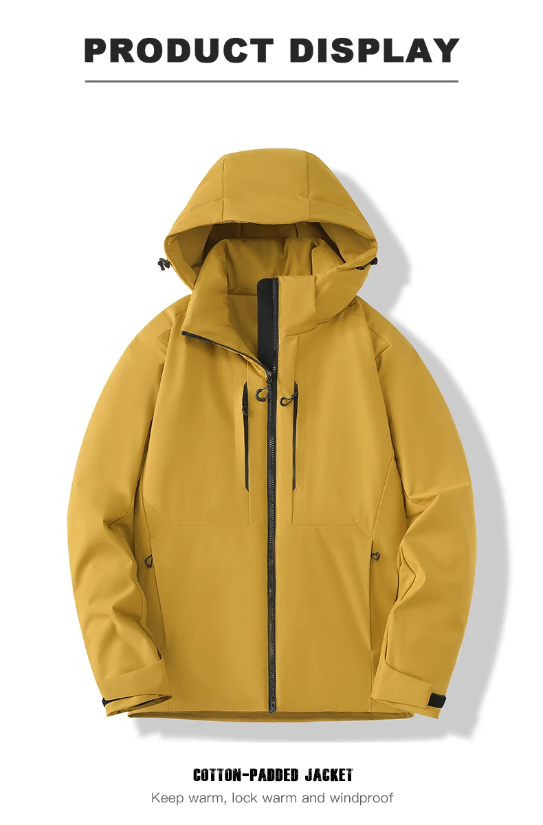 JNLN Warme Fleecejacke für Herren und Damen, wasserdicht, winddicht, Wintermantel, Unisex, Outdoor, Wandern, Camping, Skifahren, Klettern, Windjacke – Detail 11