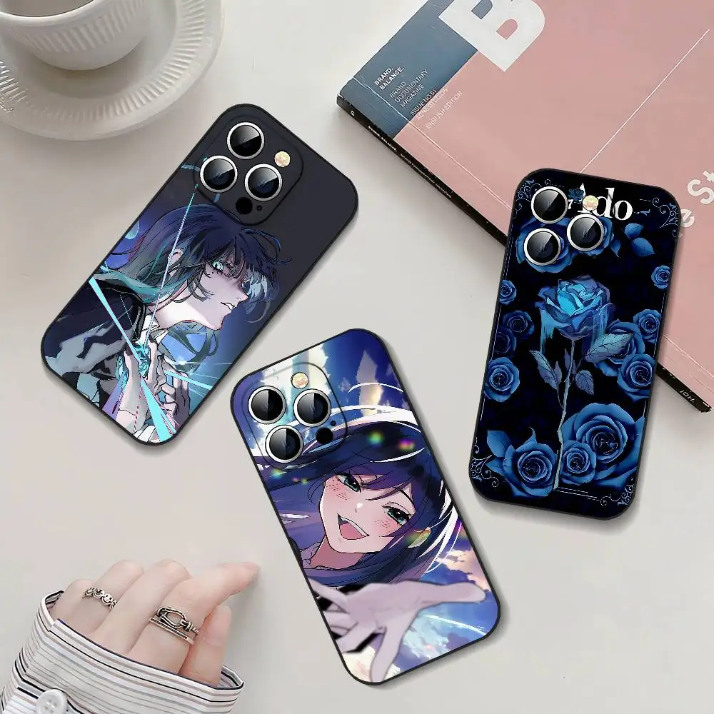 Cartoon Singer A-Ado Phone Case Black That Fits For IPhone 17,16,15,11,13,14 Pro Max,Plus,X,Xr,Xs Max,13Mini