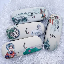 Chinese Trend Drama Print Glasses Case For Eyewear Sunglasses Hard Iron Box with Cleaning Cloth for Free Dropship