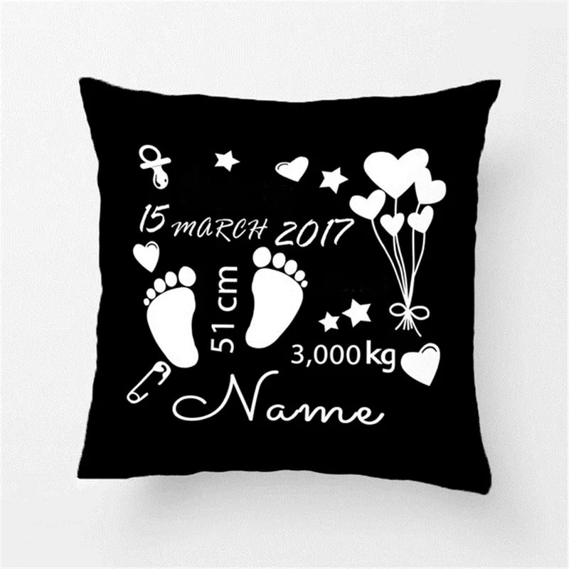 Customized Nursery Pillowcases Baby Pillow Case Decorative Throw Pillows Home Cushion Cover Nursery Bedding Custom Pillow Cover