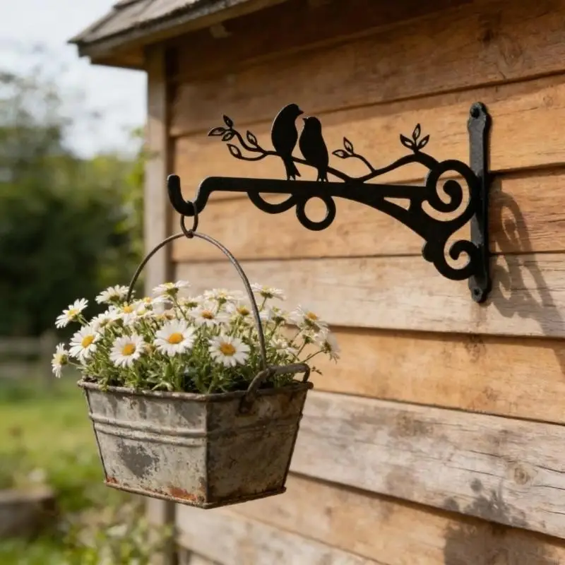  Modern Metal Hanging Hook Support Brackets Stand For Indoor Outdoor Plant Includes All Mounting Hardware For Quick Setup
