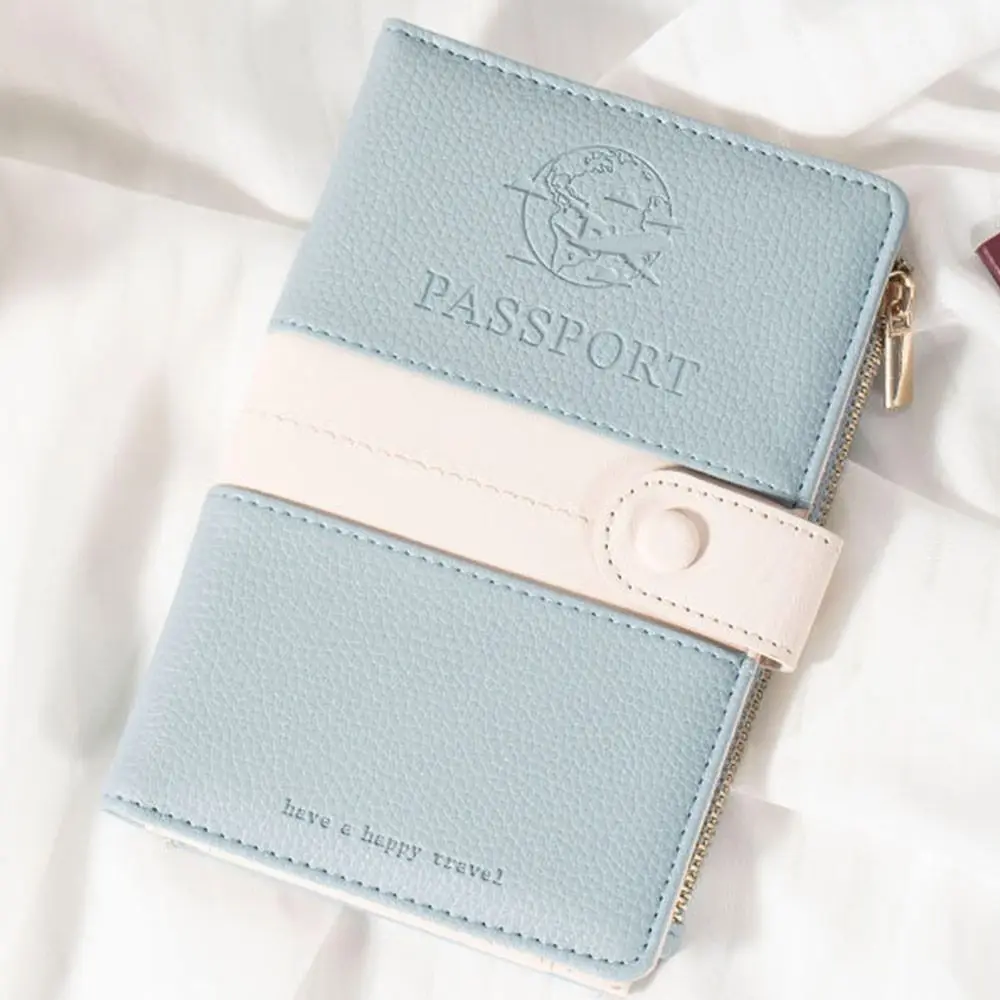 Women Men PU RFID Passport Cover Passport Protector Multi-Function Credit ID Card Wallet Waterproof Business Document