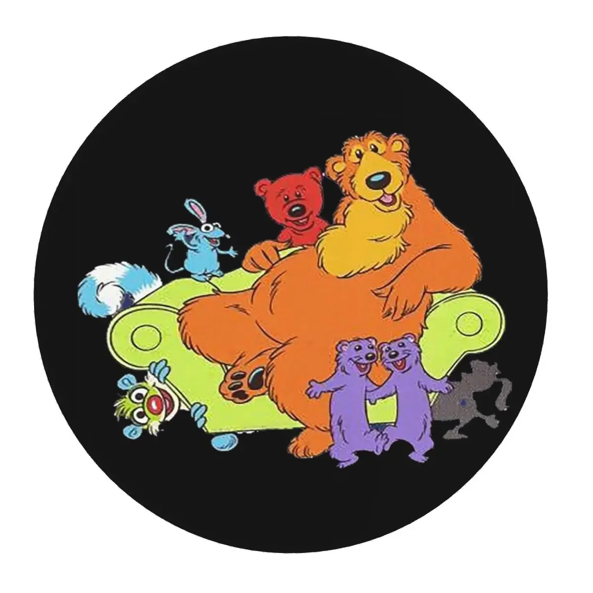 Family Bear In The Big Blue House 90 Tutter Round Mouse Pad Computer Keyboard Mouse Mat Gamer PC Desk Mat Office Table Mats