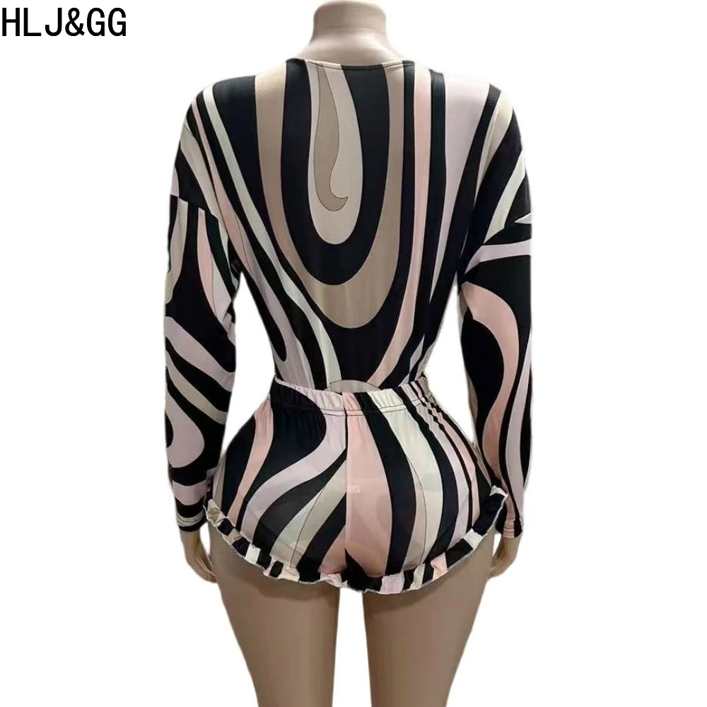 HLJ&GG Pink Black Fashion Zebra Printing Bodycon Jumpsuits Women Hollow Out Sleeveless Backless Slim Playsuits Sexy Overall 2025