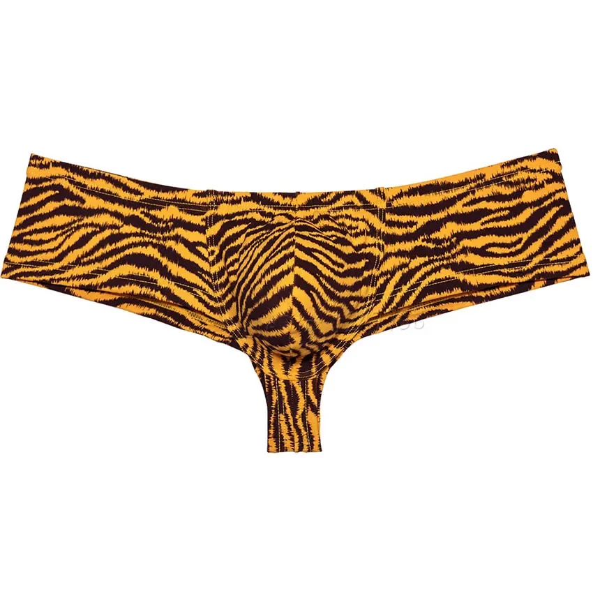 

Men's Tiger Stripe Brazilian Bikini Underwear Boxer Shorts And Underpants Pouch Briefs Hipster Bikini Trunks Men's panties