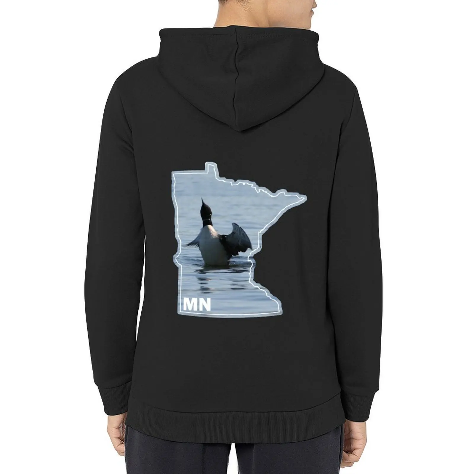 

Minnesota Loon on a lake Hoodie korean style clothes aesthetic clothing male clothes blouse japanese hoodie