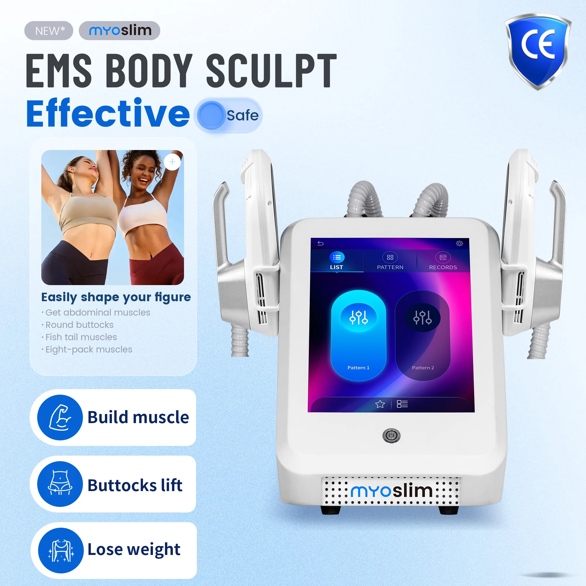 

myoslim 6500W 15 T RF Muscle Stimulate Fat Removal Body Slimming Build Muscle Training Pelvic Floor Muscles Machine Profession