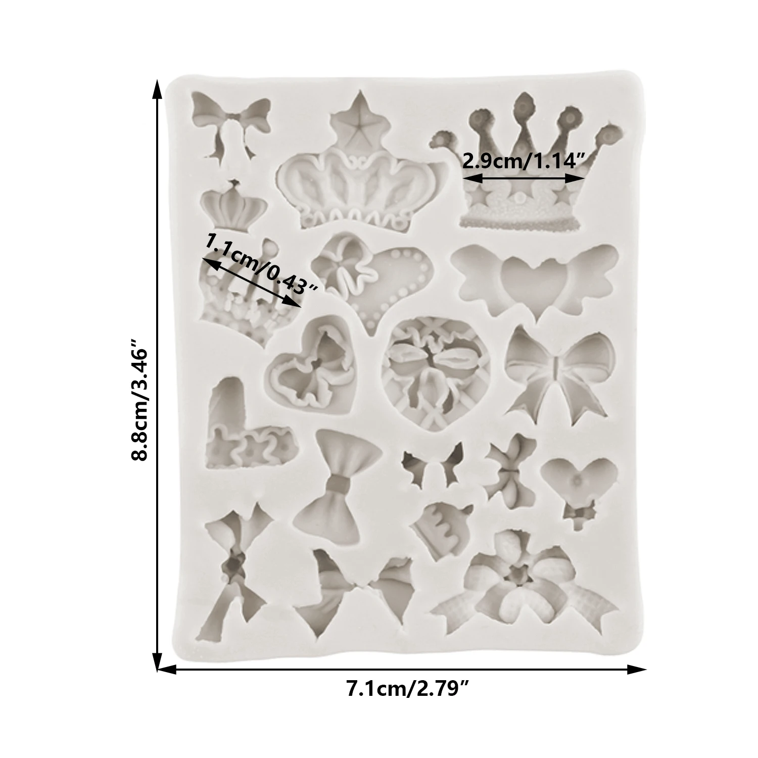 Cartoon Crown Bows Tie Silicone Molds Wedding Cupcake Topper Fondant Cake Decorating Tools Candy Clay Chocolate Gumpaste Moulds