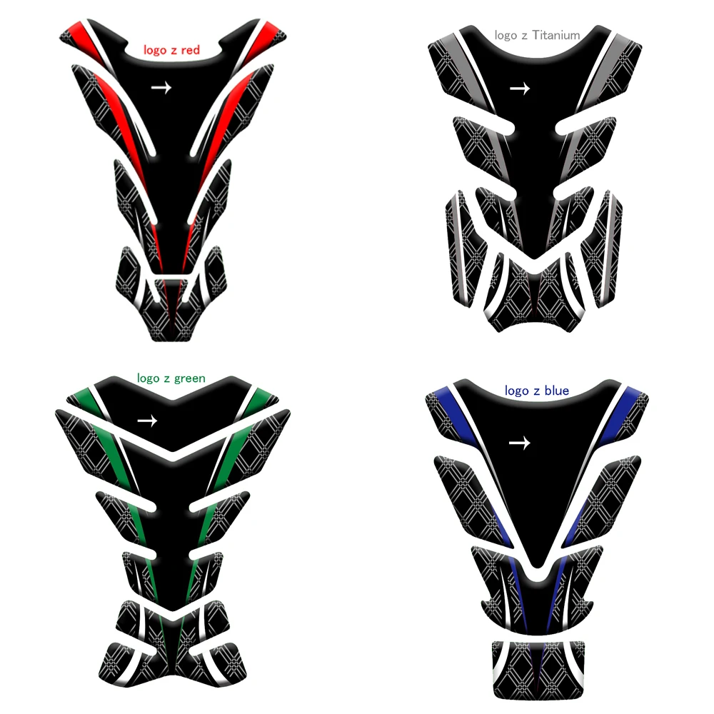 3D Motorcycle Tank Pad Protector Sticker Fish Bone Decal for Kawasaki Z900 Z800 Z750 Z650 Z300 Z250 Z125 Z1000 Z400 Z1000SX