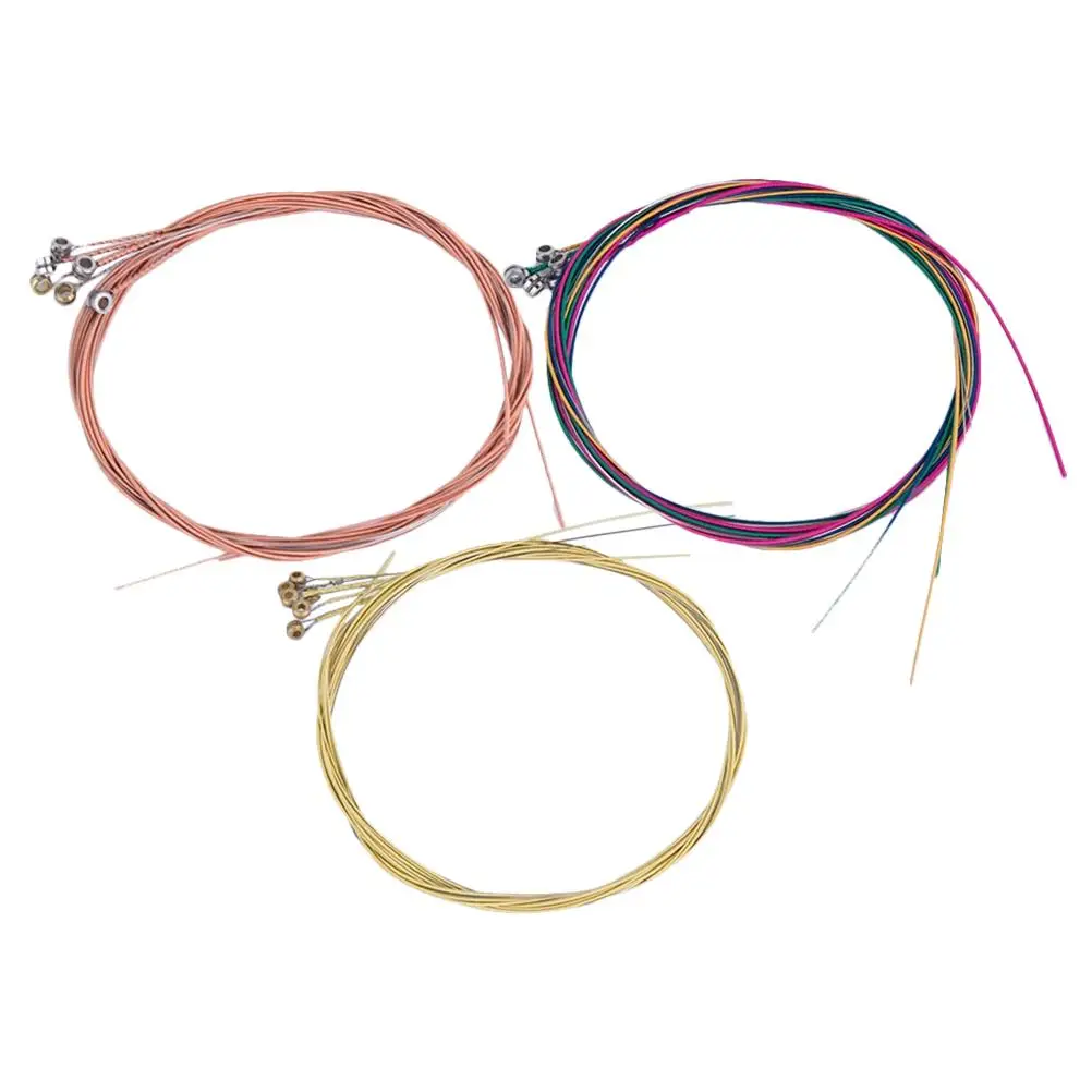 

3 Sets 6 Strings Folk Guitar Brass Colored Steel Acoustic Flamenco Classic Music Instrument Accessories Replacement