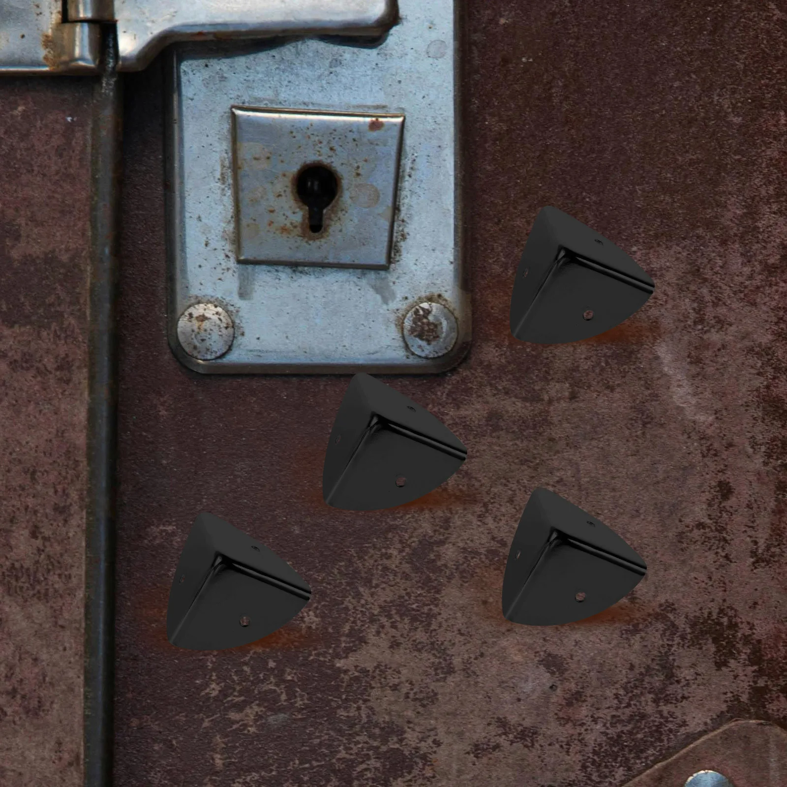 16 قطعة واقيات زوايا معدنية شديدة التحمل لحافة الصندوق وعلبة الأدوات واقي زوايا الأقواس الواقية لخزانة مكبر الصوت جدار الكرتون #5