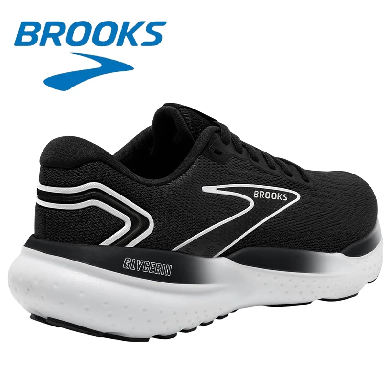 

Brooks Glycerin 21 Black and White Men's Running Casual Shoes Mesh Breathable, Comfortable and Wear-resistant Sports Shoes