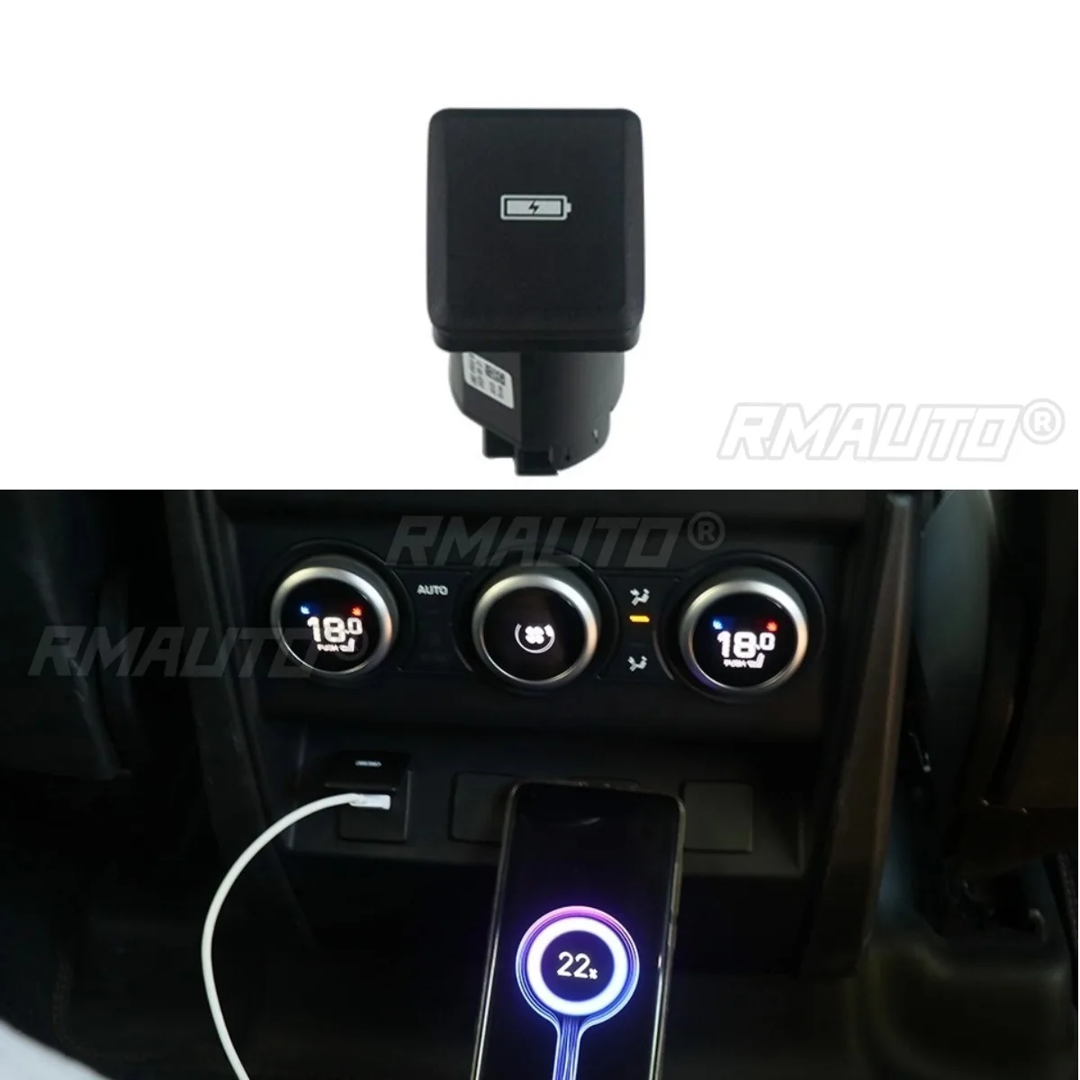 

Разъем USB/C, проводной для беспроводной центральной консоли, USB-модификация, часть для Land Rover Defender 2020-2023, автомобильные аксессуары