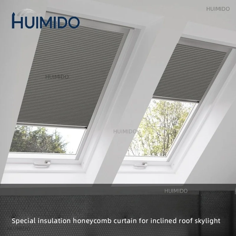Attic Honeycomb Blinds Skylight  Full Blackout, Insulation  Cooling Manual Electric