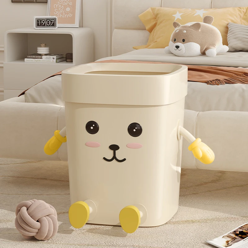 

Большая мусорная корзина с мультяшным дизайном для гостиной, спальни, ванной комнаты, домашнего использования, милый дизайн, высокая эстетическая ценность, корзина для бумаг