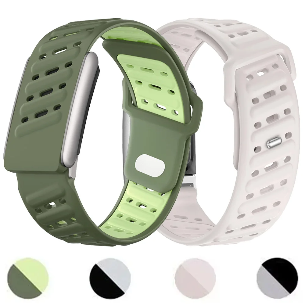 

Официальный двухцветный силиконовый ремешок для Whoop 5,0, дышащий сменный браслет, защитный браслет, трекер для Whoop 5,0, ремешок MG