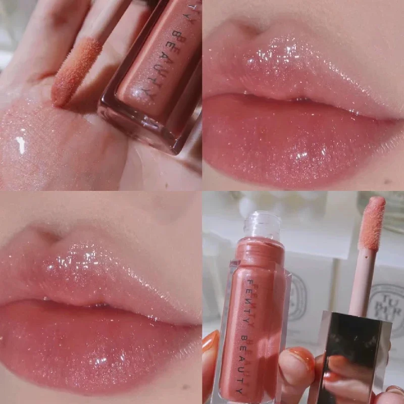 Brillo de labios de perlas de espejo de 3 colores resistente al agua, lápiz labial hidratante de larga duración, brillo de labios brillante, maquillaje cosmético coreano para mujeres