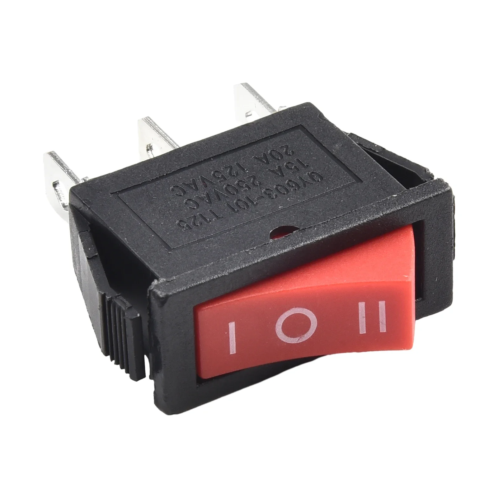 1PC Rocker Switch 15A 250V 20A 125V, Red On Off On Design, Compatible With Various Devices, Guaranteed Quality Performance