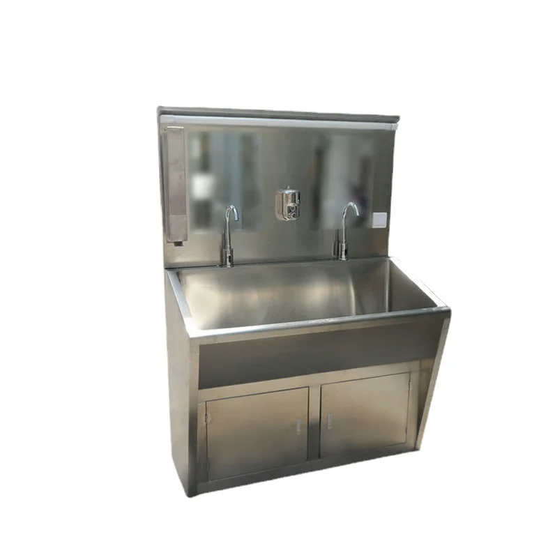 

Three-Person Stainless Steel Veterinary Instrument Medical Hand Washing Sink