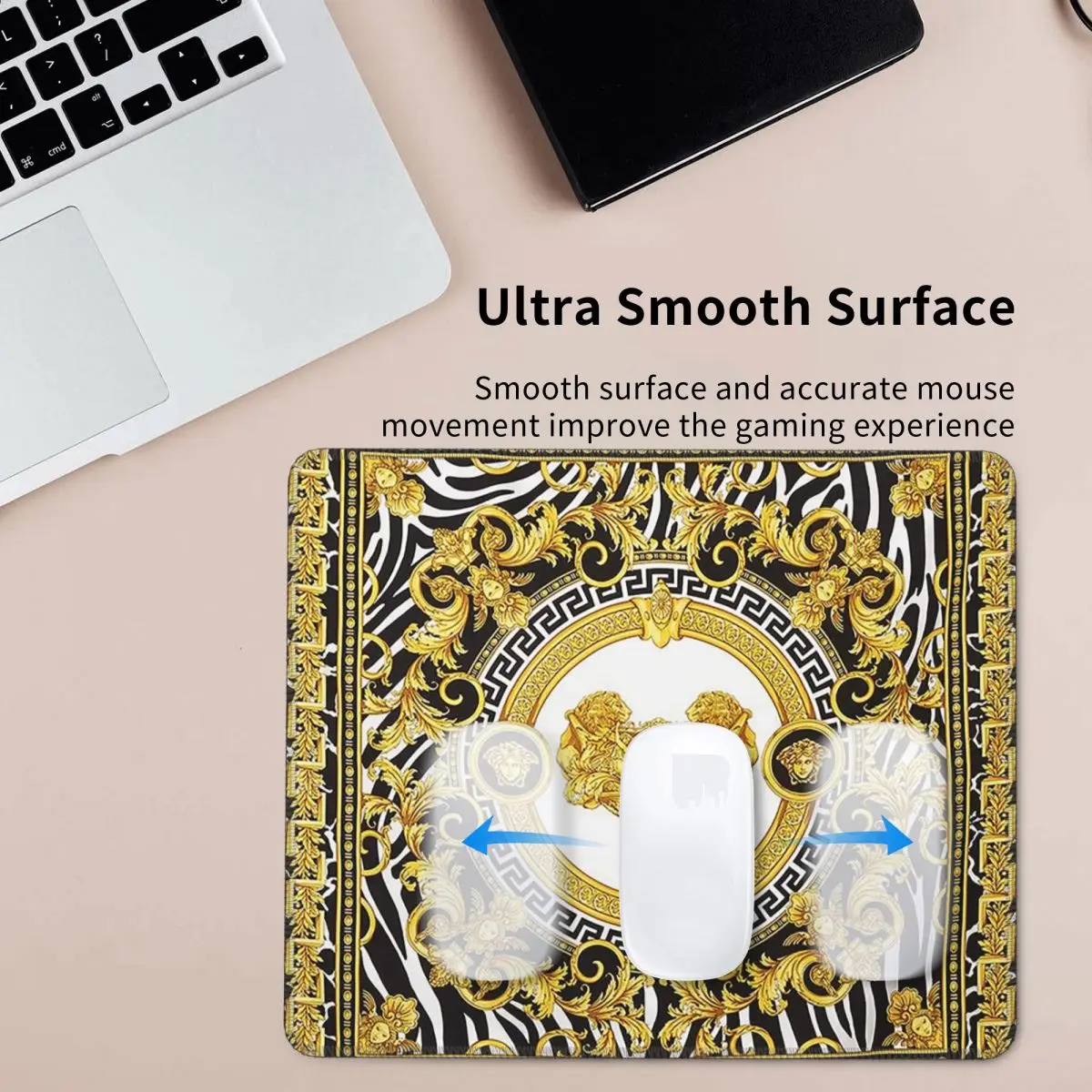 Multi-size Mouse Pad Decorative Golden Medallion Baroque Gamer PC Laptop Mats Keyboard Carpet Computer GamingDesk Mat