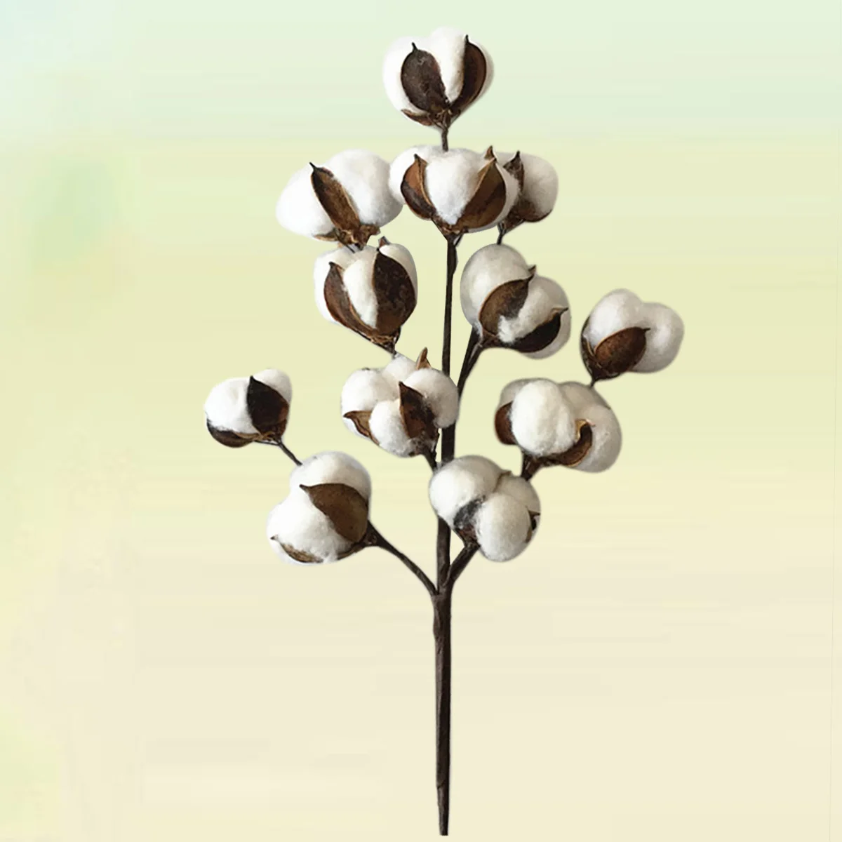 

1 Branch 50Cm Artificial Cotton Stems Natural-Looking Farmhouse Home Decor for Wedding Rustic Vase Arrangements Cotton Branches