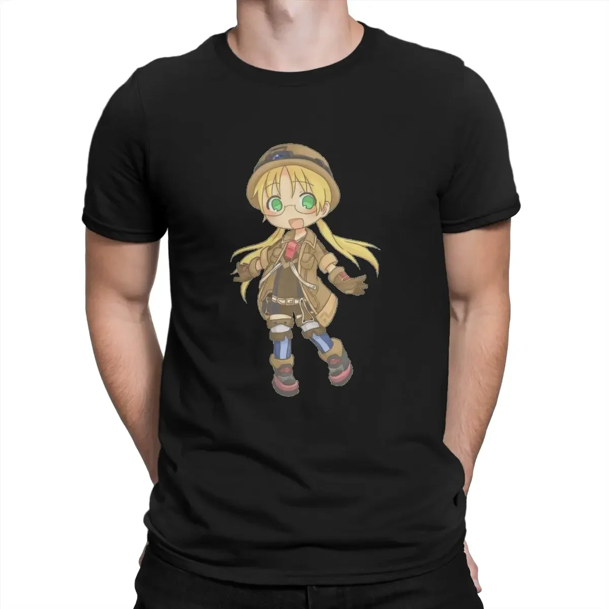 Made in Abyss Creative TShirt for Men Riko Round Neck Basic T Shirt Personalize Birthday Gifts Streetwear