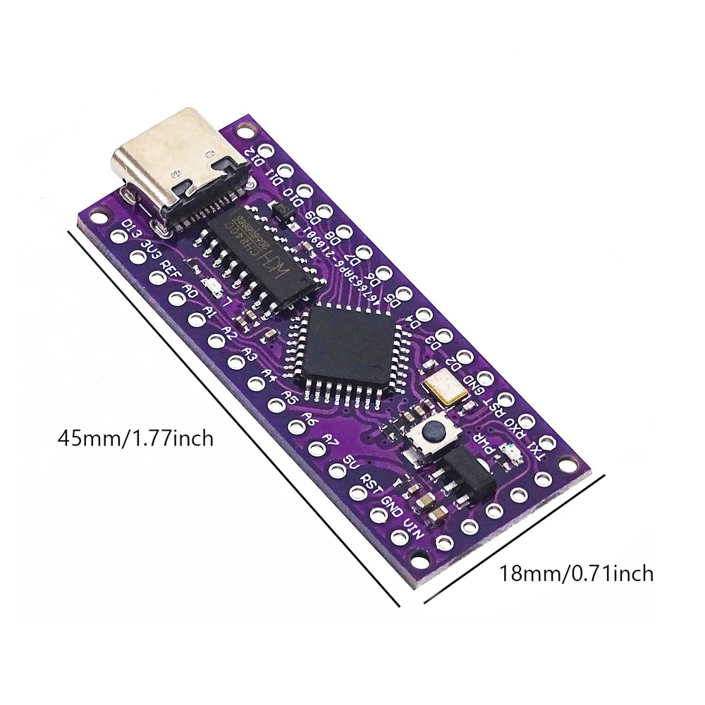 1-5 قطعة Type-C/مايكرو USB نانو 3.0 متوافق LGT8F328P-LQFP32 Mini EVB نانو تحكم CH9340C / HT42B534-1 SOP16 لاردوينو