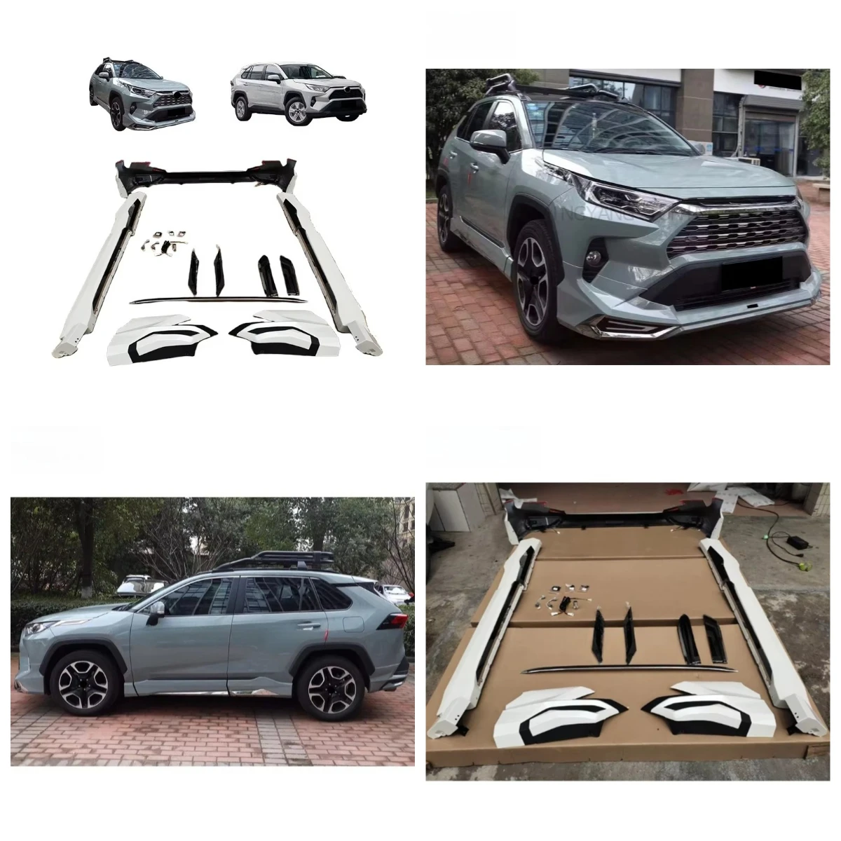

Stlf Factory Wholesale Price PP Plastic Front Lip Diffuser Side Skirt Car Bumper Lip Accessories For RAV 4 RAV4 2020 Body