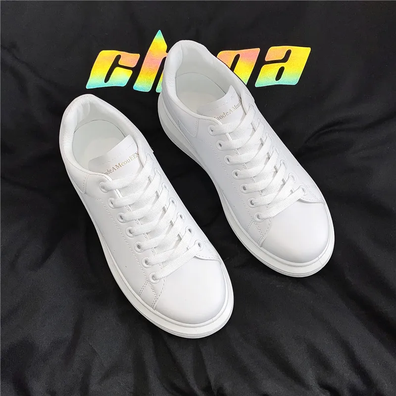 Men's breathable lightweight white shoes spring summer soft-sole comfort walking casual shoes fashion student sports baord shoes