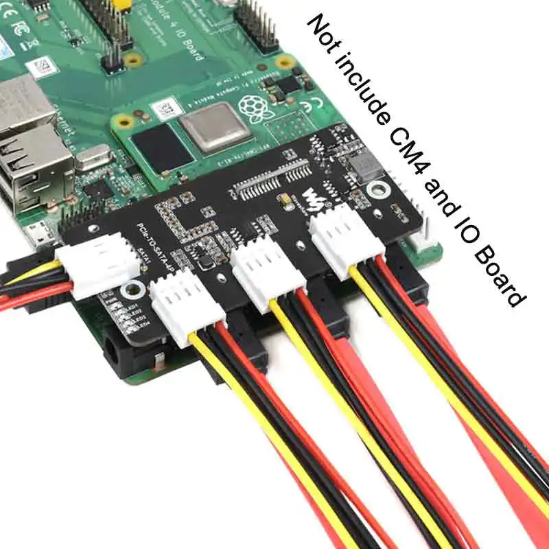 Raspberry Pi PCIe TO SATA PCI-E to four-way SATA3.0 card 6Gbps high-speed SATA CM4 expansion board