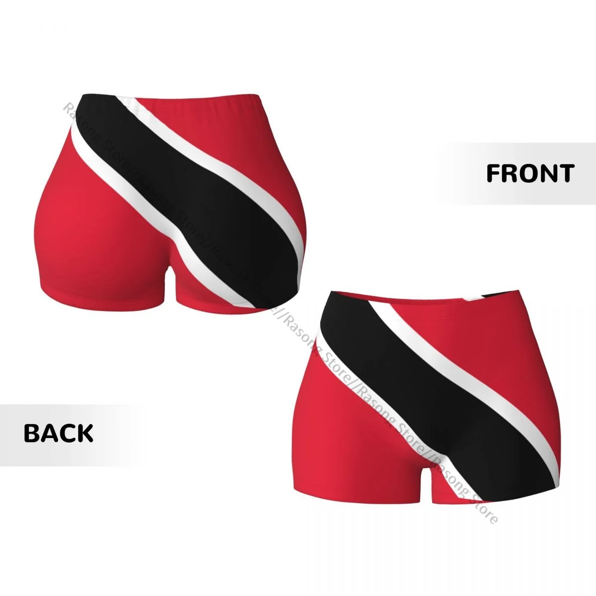 Shorts Spandex Yoga para Mulheres, Shorts Booty, Bandeira da Guiana e Tobago, Treino