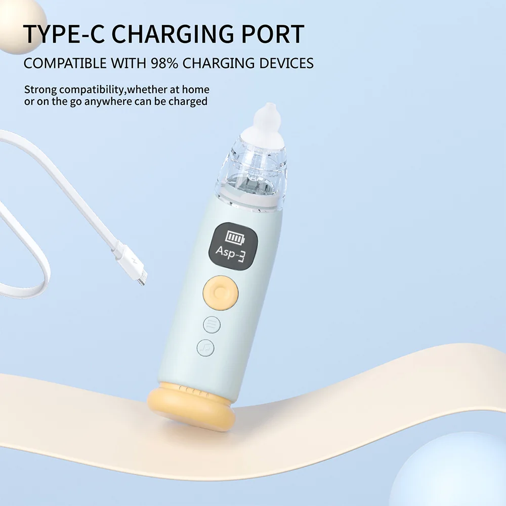 

Electric Baby Nasal Aspirator Baby Nose Sucker for Infants 3 Suction Levels Low Noise Anti-backflow Music Baby Nose Cleaner