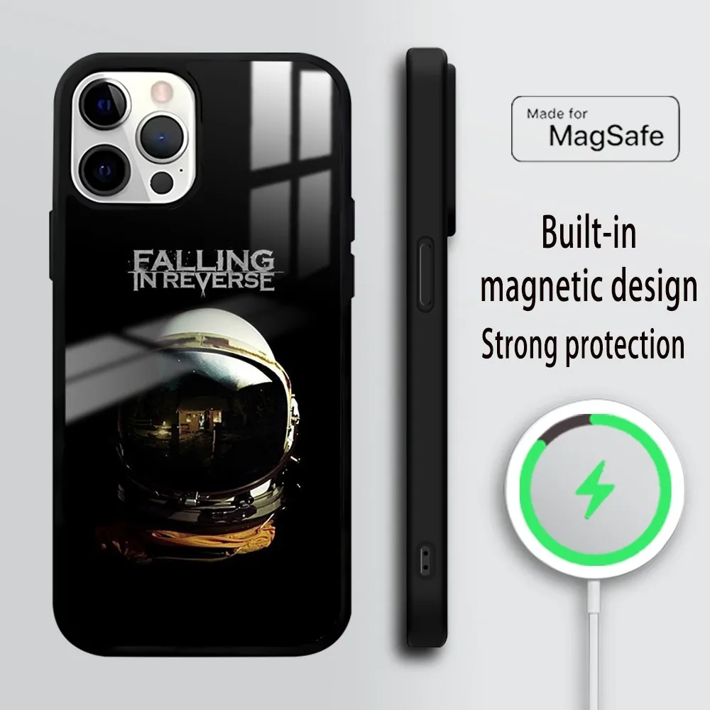 F-FallingS In Reverse FIR Phone Case For iPhone 16 15 14 13 12 11 PRO MAX PLUS Mini Magnetic wireless mirror phone case