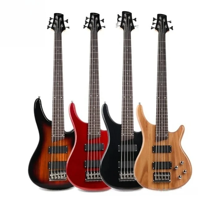 

Hooqu 5-String Electric Bass 24 Fret Rosewood Fretboard