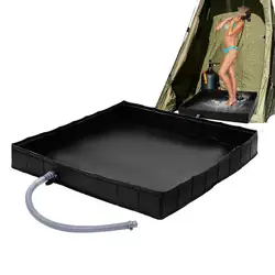 Foldable Shower Base Outdoor Tent RV Camping Awning Shower Tray Portable Shower Pan Foldable Shower Base For Camping Travel