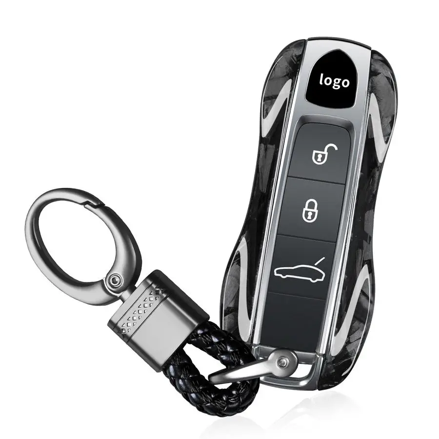 Penutup Kunci Serat Kompatibel dengan Porsche Cayenne 918 Panamera 2018-2024