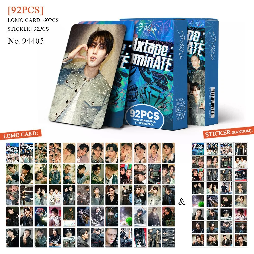 92pcs Stray Kids Album Mixtape Small Card LOMO Card SKZOO KPOP Felix Peripheral Support Card Fan Collection Commemorative Card