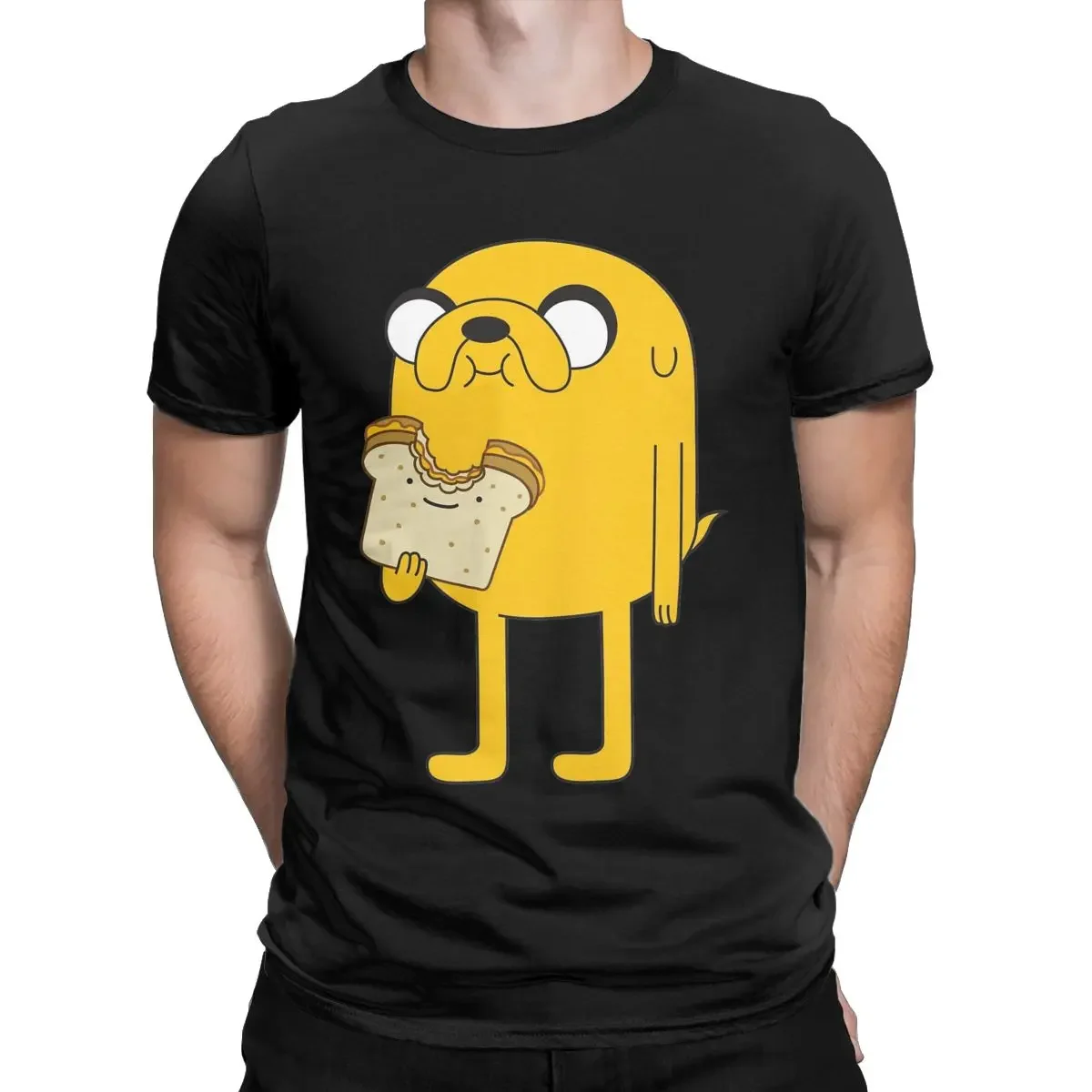 Humorous Jake The Dog Sandwich T-Shirt Men Round Neck Cotton T Shirts Short Sleeve Tee Shirt Gift Idea Clothing