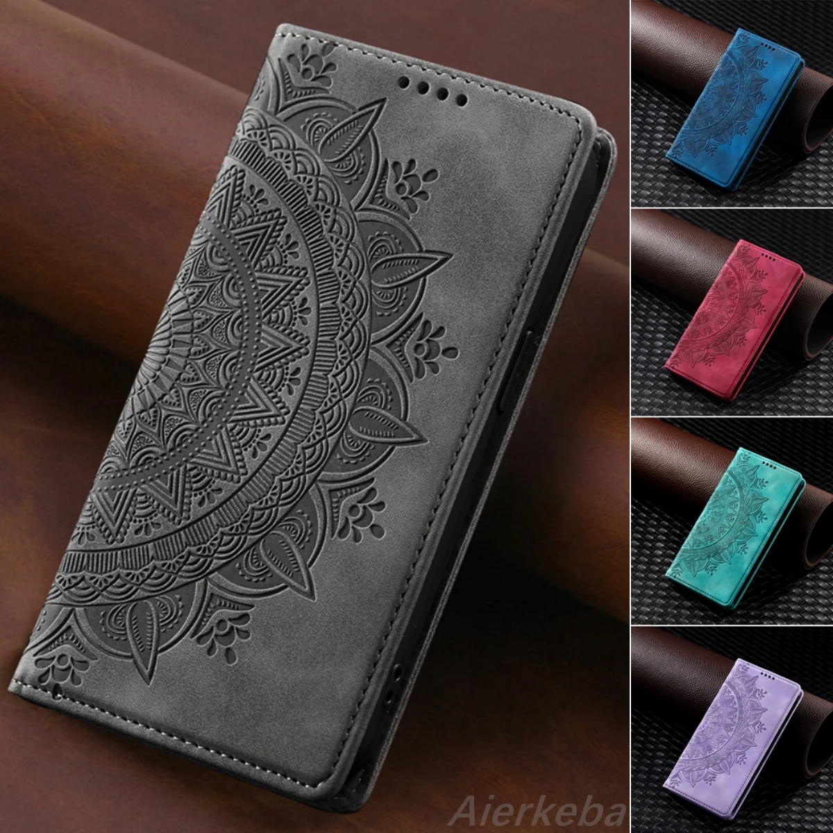 Magnetic Flip Leather Case For Samsung Galaxy S24 Ultra S23 FE S22 S21 S20 S10 S9 S8 Plus Note 20 Wallet Card Phone Cover Coque