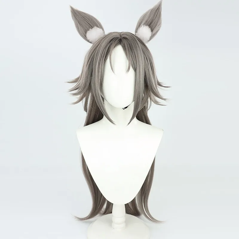 Nijisanji Mysta Rias cheveux longs version féminine perruque cosplay avec oreilles cadeau d'Halloween